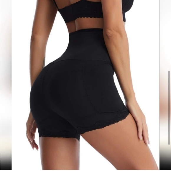 High-Waisted Black Women's Shorts Black Med - Picture 2 of 6